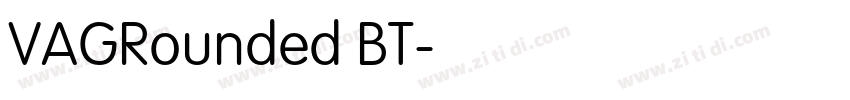 VAGRounded BT字体转换